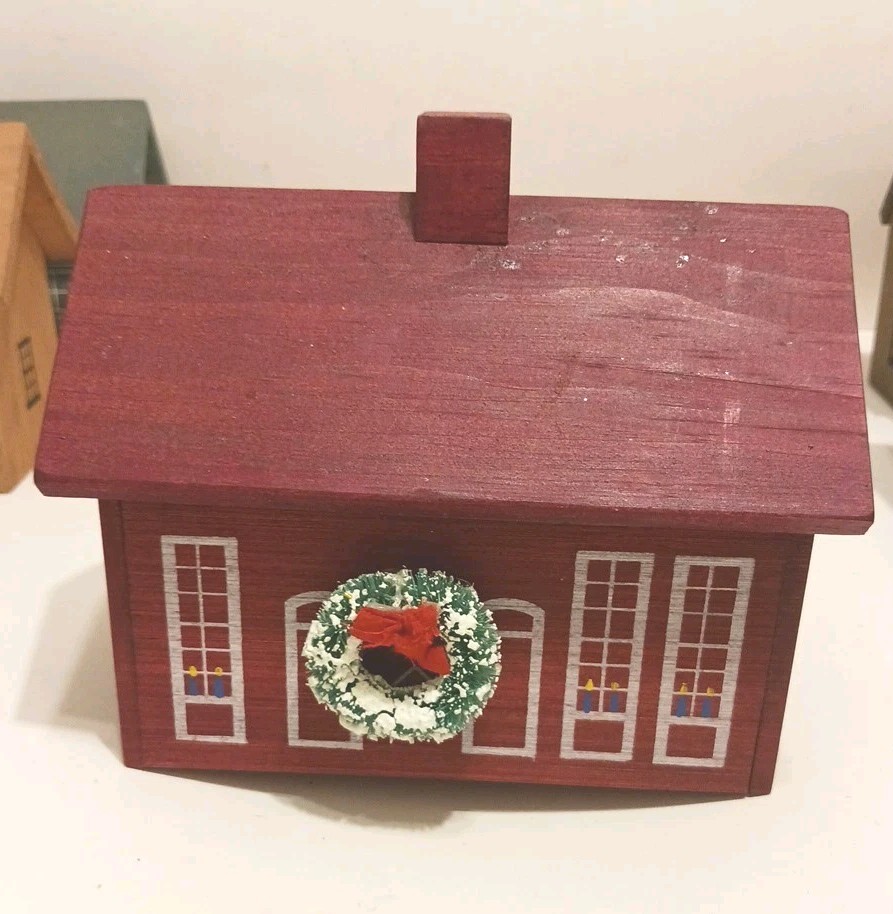 10 Pc Vtg Kittery Graphics Boxville 6″ Little Box Country Village Trinket Boxes