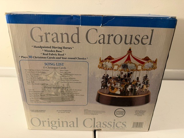 Mr. Christmas Grand Carousel Musical Rotating 30 Classic Songs