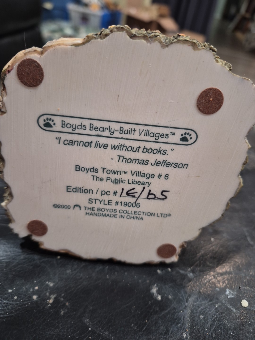 Boyds Bearly Built Village Boyd’s Town Village #6/ Low Rare Numbered 1E/65!!!
