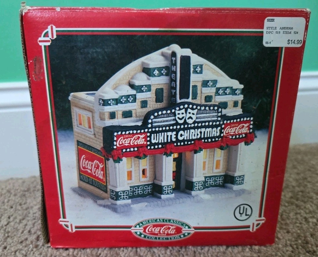 Village Building Coca-Cola American Classics Collection Movie Theater 1995 Vinta