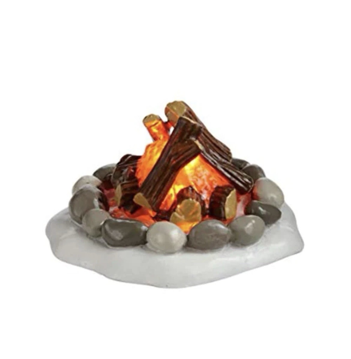 Village Accessories Lit Fire Pit Figurine, 1.5″ – Perfect for Holiday Displays