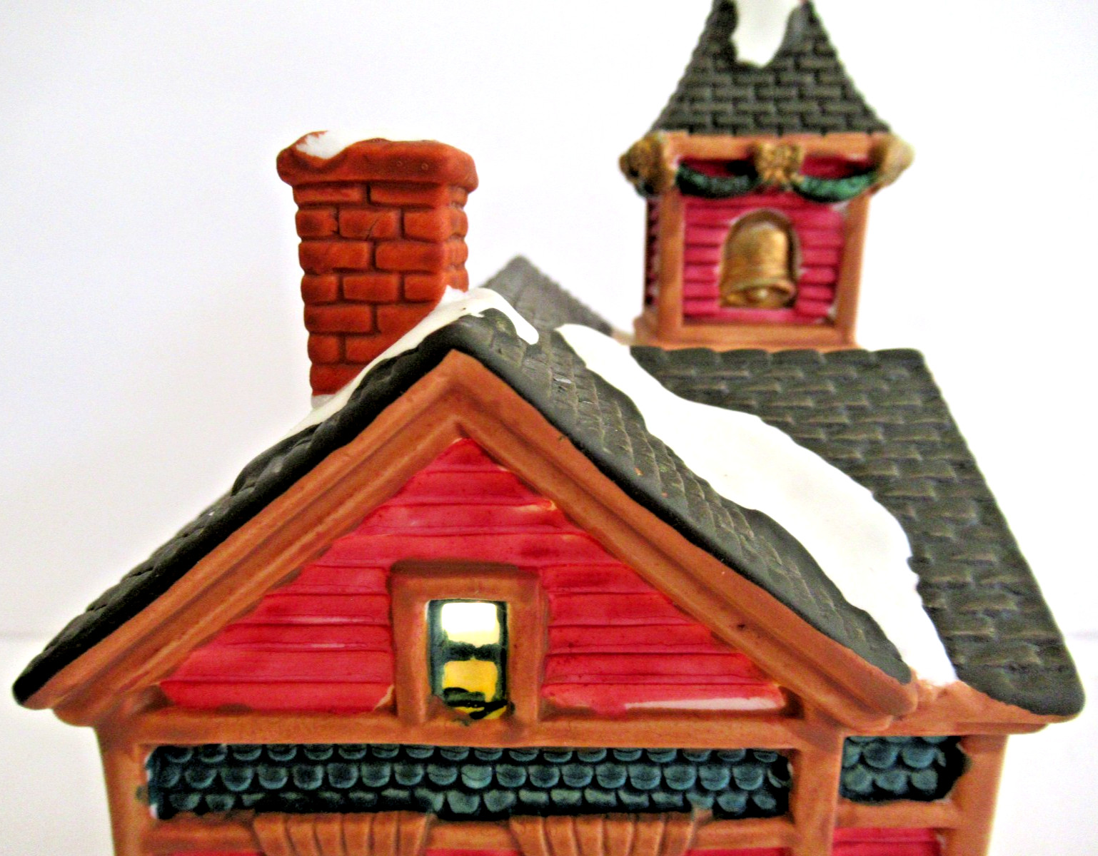 TRIM A HOME “PICKFORD SCHOOL” ~ (7.5″ TALL) ~ ** LIGHTED 3-D SCENE ** RARE !!!