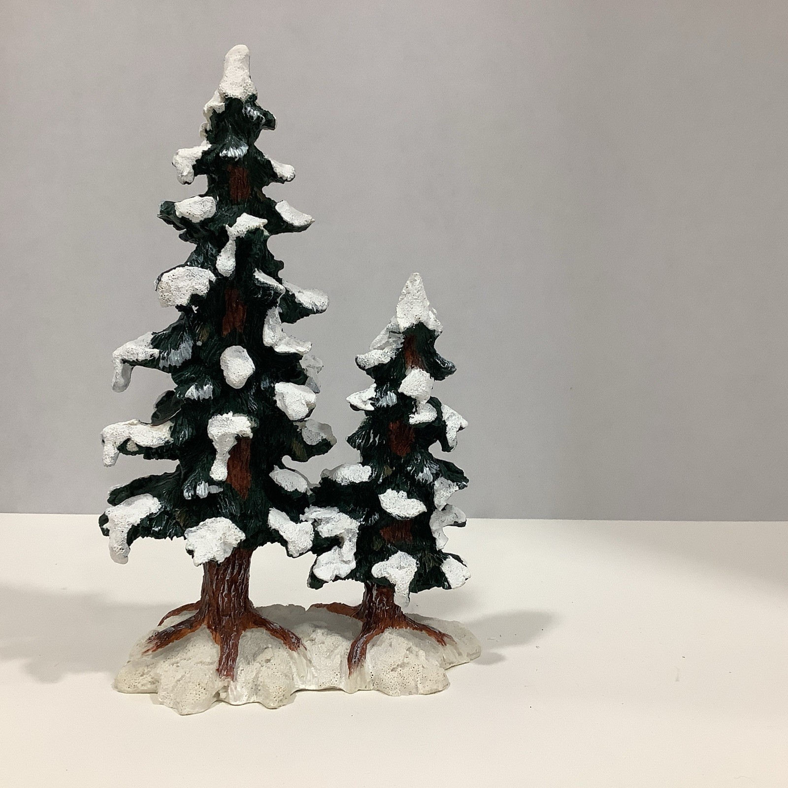 Lemax Memory Makers Collection #77057 Accessory Twin Snowy Mountain Pines