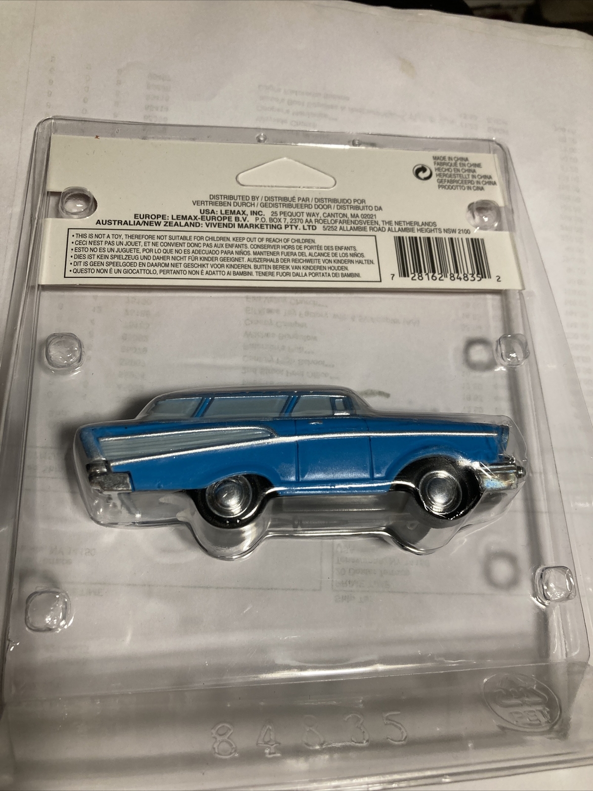 Lemax Blue Station Wagon Holiday Village Town Accessory-Train Accent