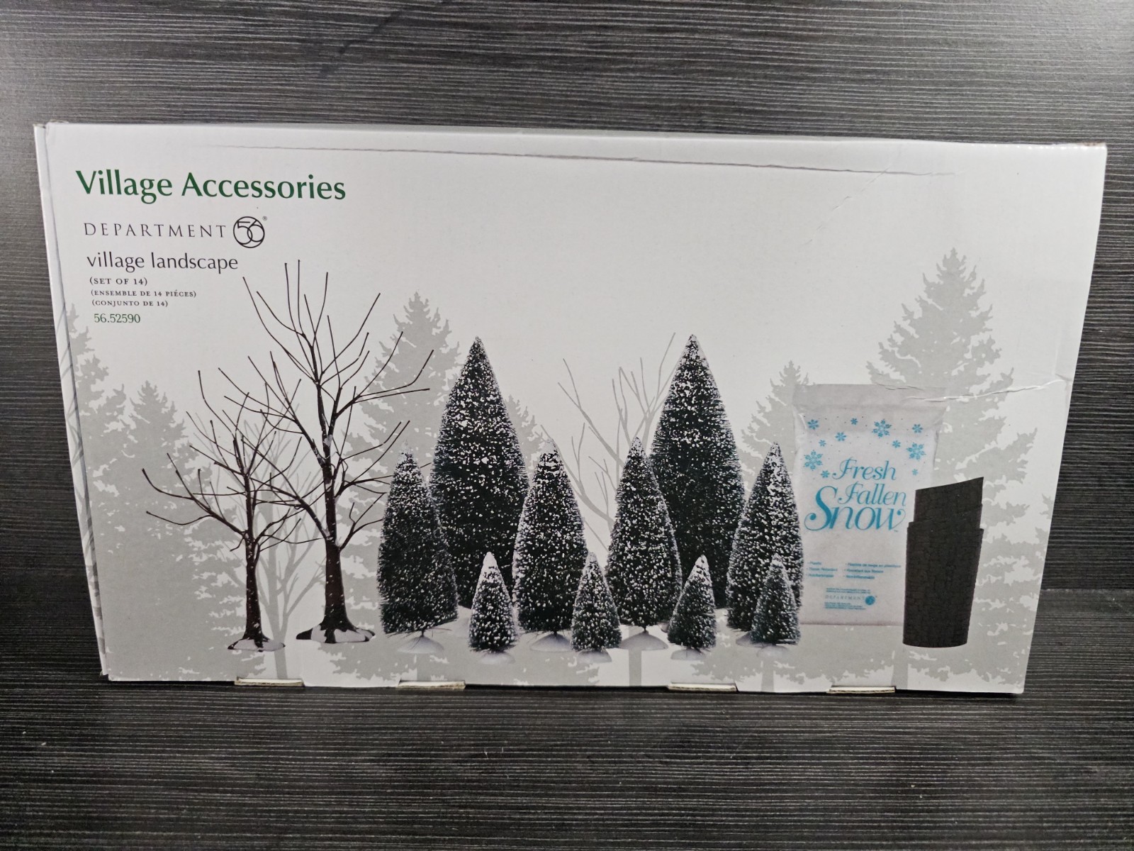 1995 Dept. 56 Village Landscape – Set of 14 in Original Box #56.52590 (D64)