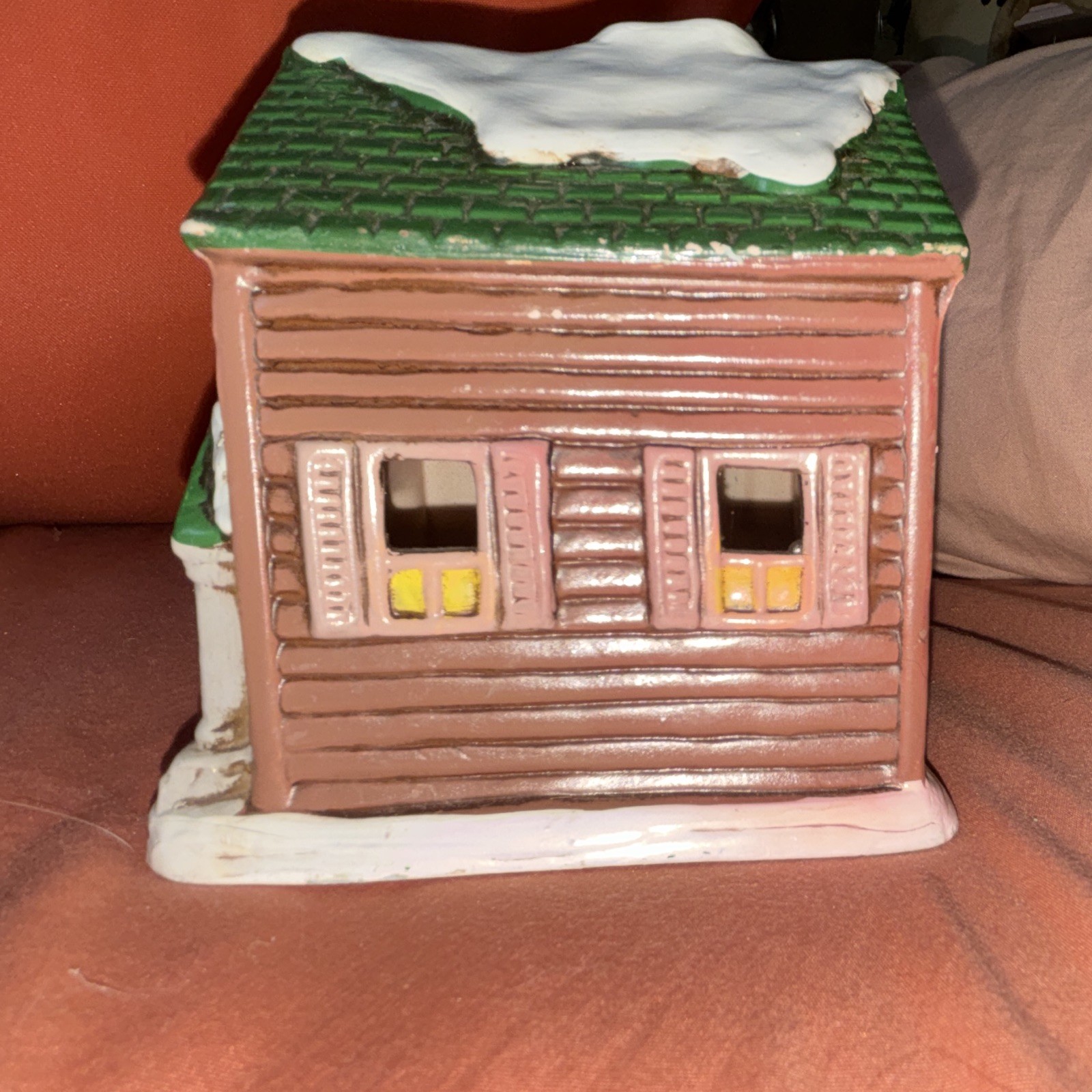 Homco Ceramic Christmas Village Toymaker Shop House Building Lighted 3D Effect