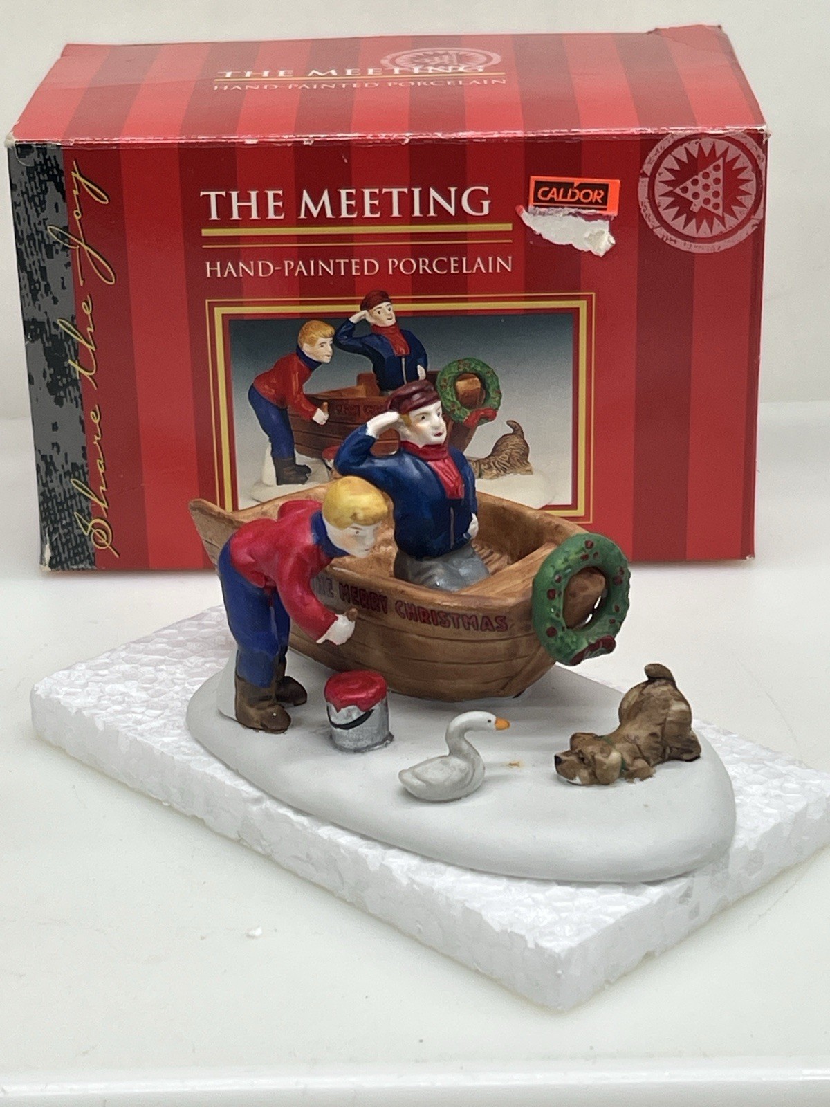 LEMAX “The Meeting” Vintage Village Collection 1998 In Original Box Caldor