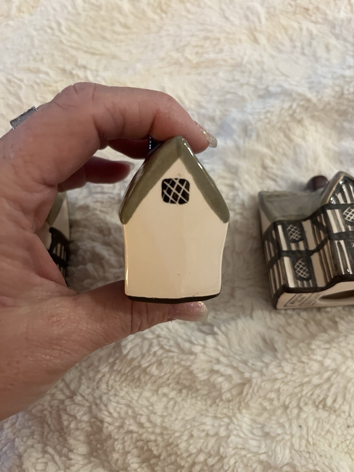 Mudlen End Studio Pottery Suffolk Stoneware Cottages Made in England Set Of 3