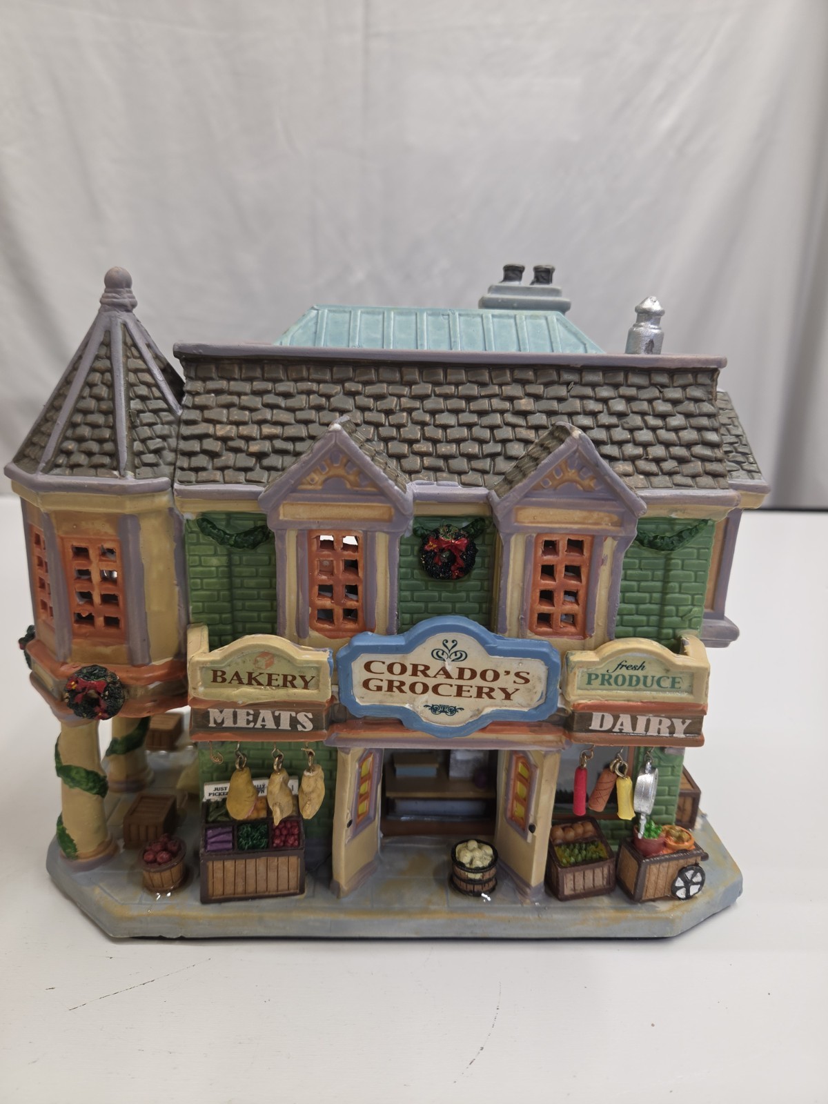 Lemax Carole Towne Collection Corado’s Grocery Lighted Village House 2008 Box