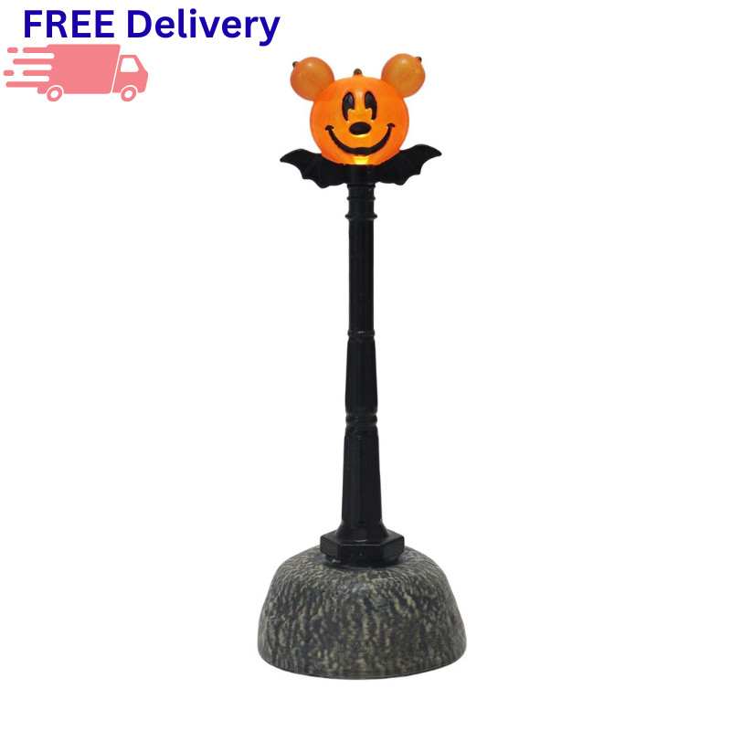 Halloween Village Set 10 Pc Pre-Lit Musical Haunted House Figurine Decor New
