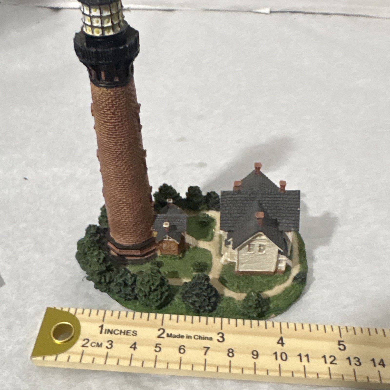 Currituck Beach Light Lighthouse Miniature Resin Figurine, Multicolor, 1998