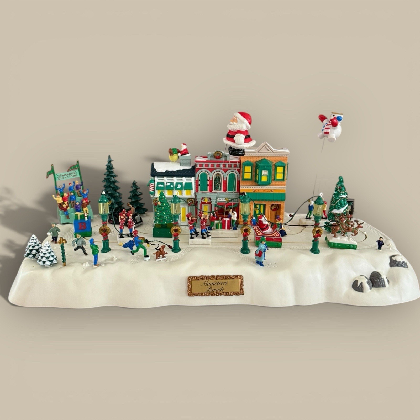 Vtg Trendmasters Main Street Parade Christmas READ Store Display Music Lights