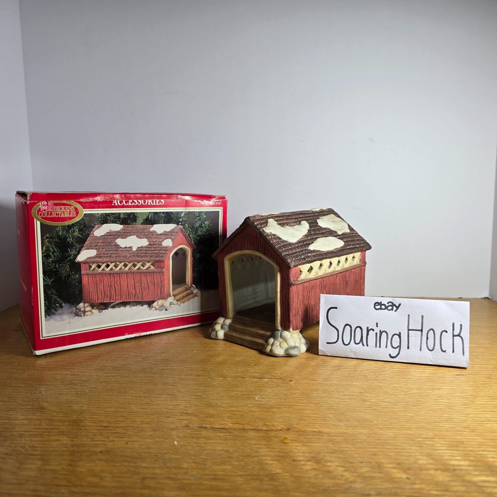 Dickens Collectables Accessories 270-6448 Porcelain Covered Bridge Figurine 1995