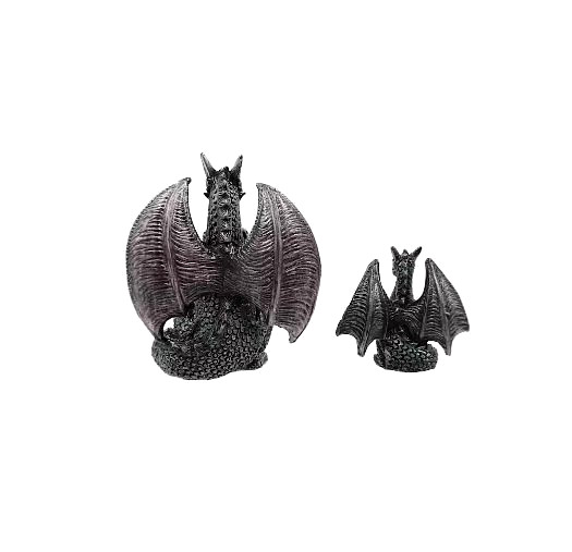 BLACK & SILVER DRAGON Set of 2 Mini Halloween Decoration New Retail Packaging