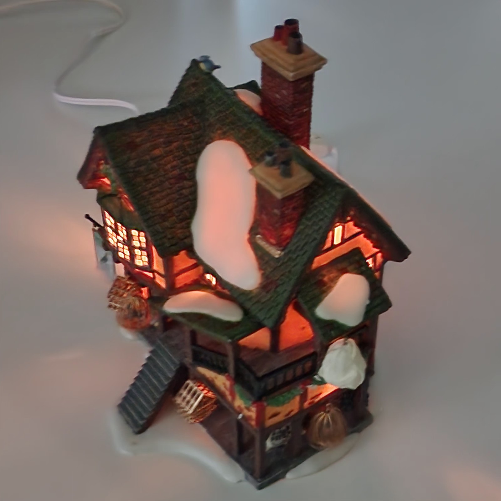Dept 56 Wingham Lane Parrot Seller Light Cages Sign Orig Box & Foam READ BLUE