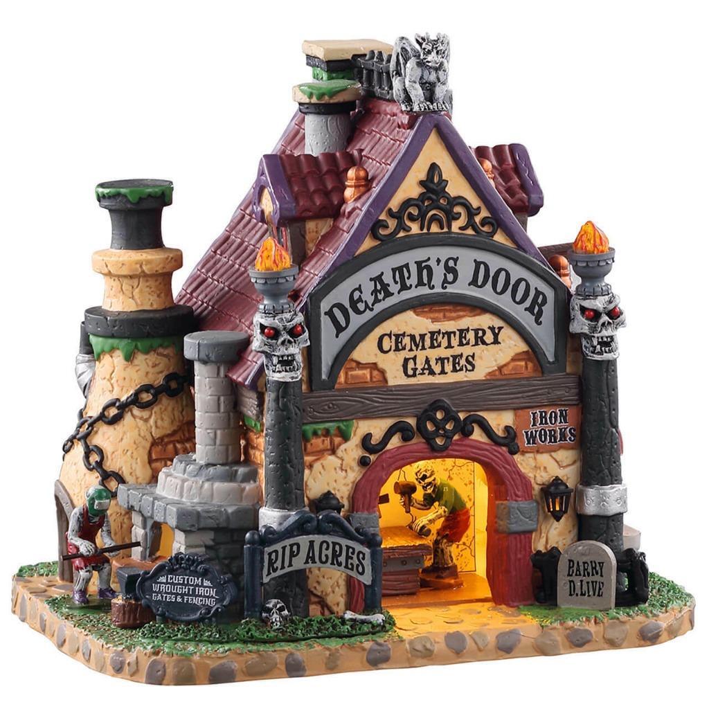 Lemax Spooky Town 2020 DEATH’S DOOR CEMETERY GATES #05614 NRFB Village Lighted*