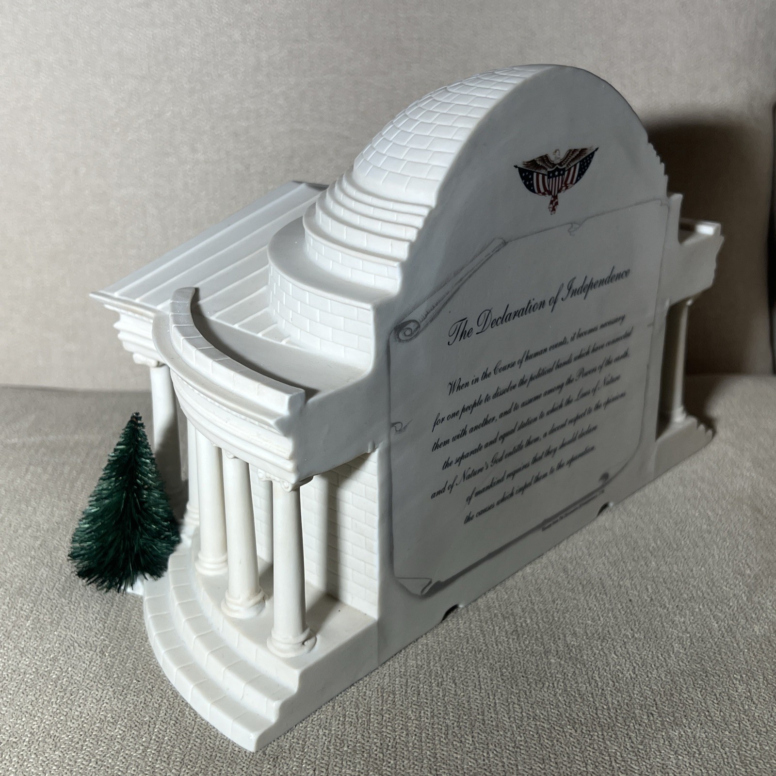 Dept 56 American Pride Collection Jefferson Memorial Patriot Pin & Scroll NO Box