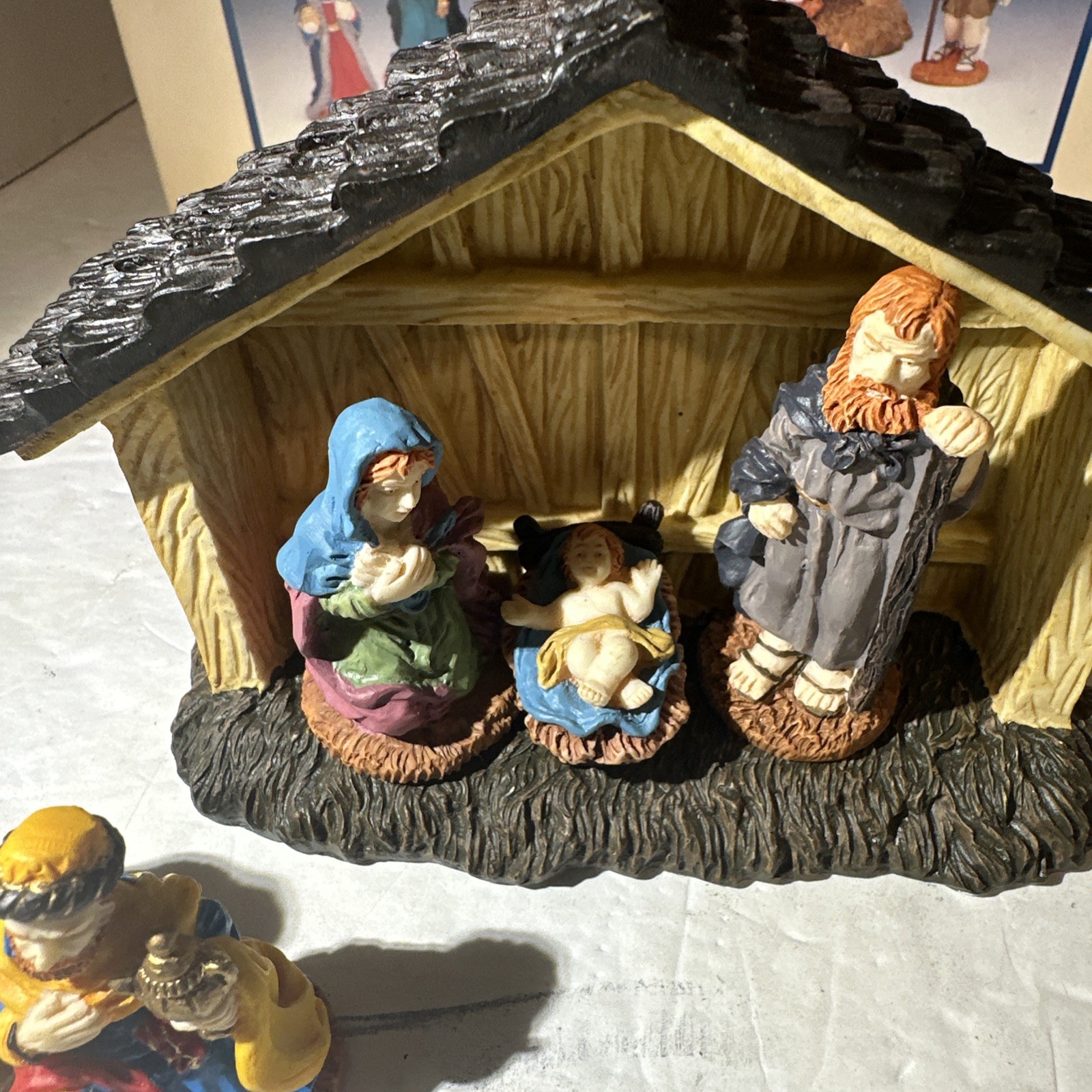 Hearthside Village LEMAX Nativity Set 11 Pc Poly-Resin 1996 Complete in box