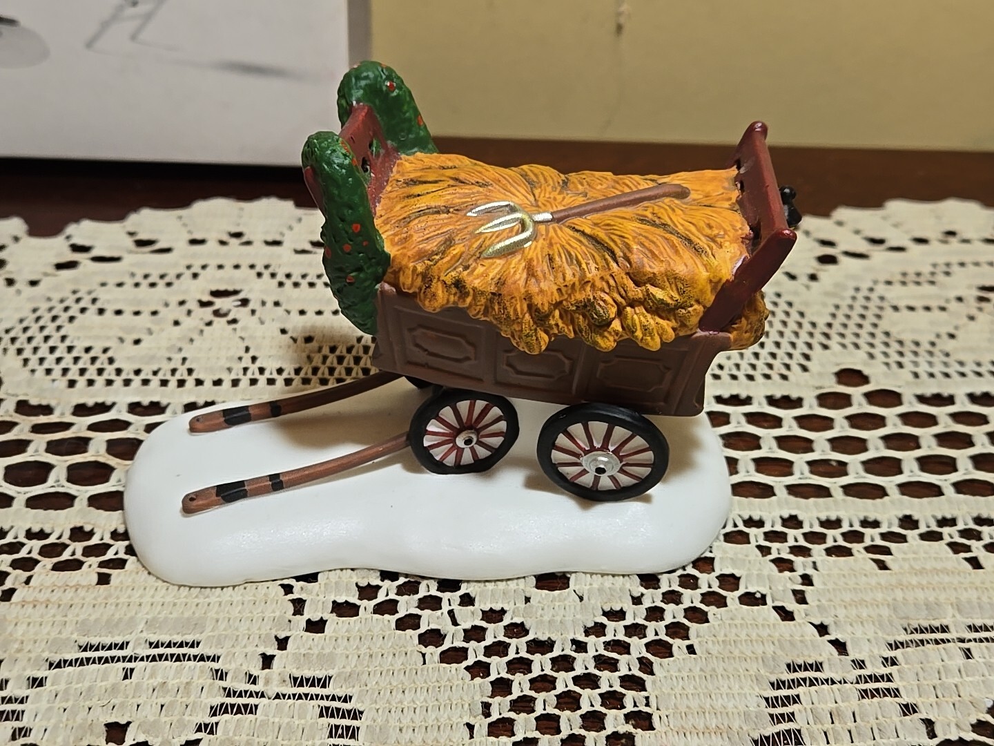 Department 56 Heritage Village Thatchers Set of 3 Straw Hay Cart Autumn #5829-7