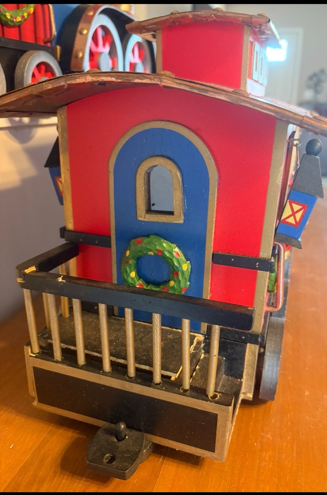 Christmas Express Train Set – 3-Piece Hand Painted Porcelain includes Lights