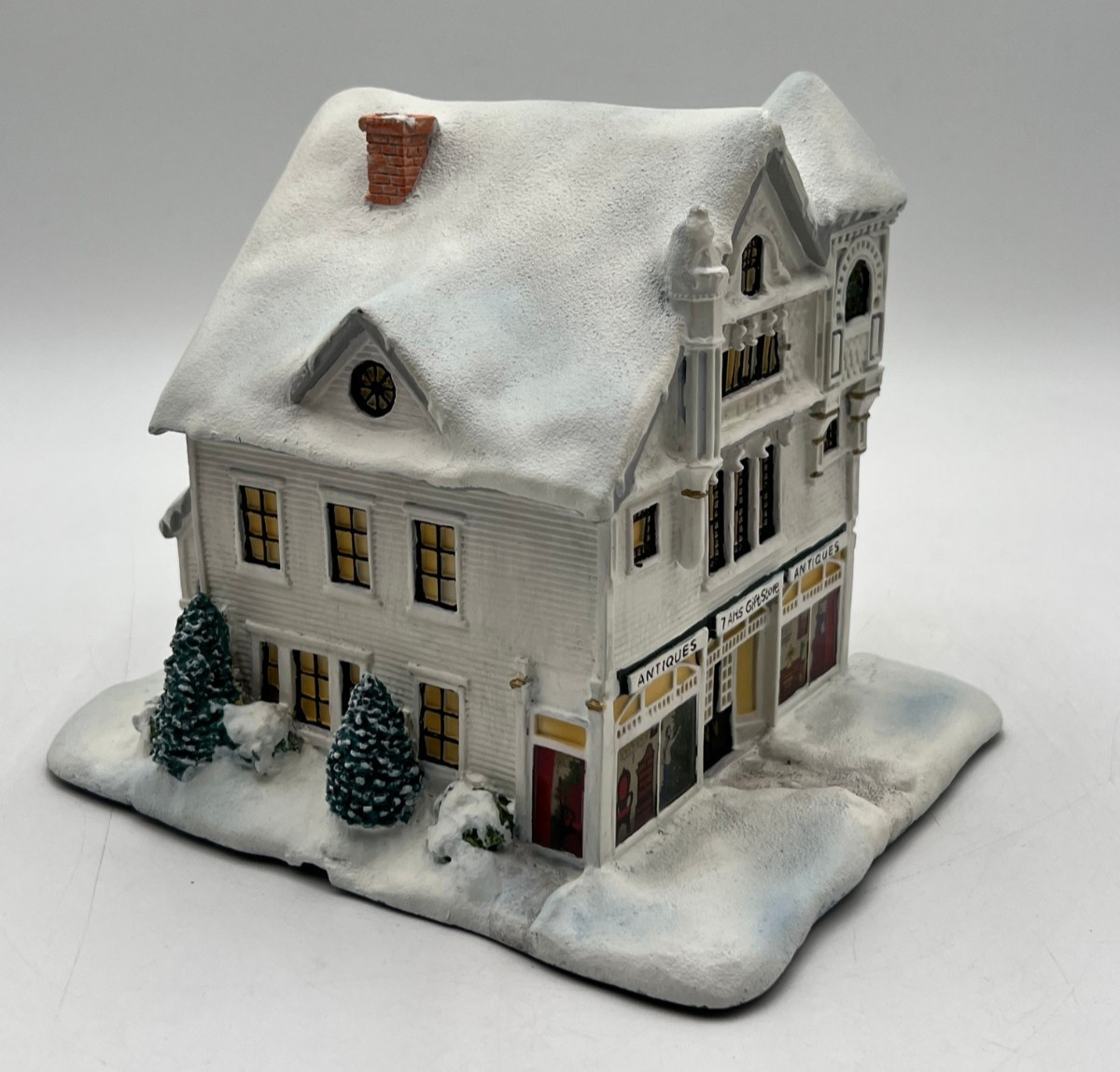 Hawthorne Village 7 Arts Gifts & Antiques Norman Rockwell Christmas Village COA