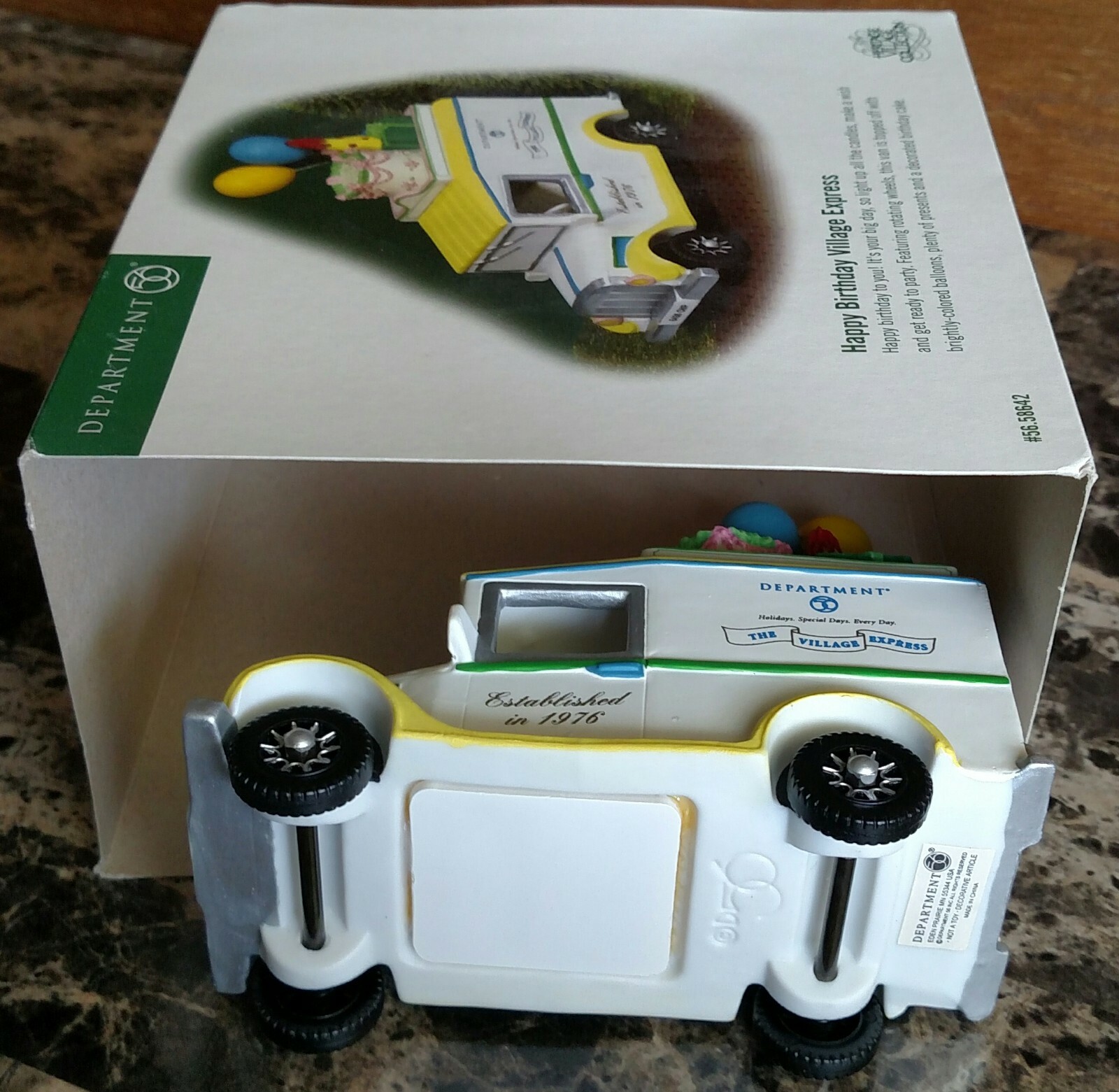 Happy Birthday Village Express Van #58642 Department 56 -BUYER GUARANTEE