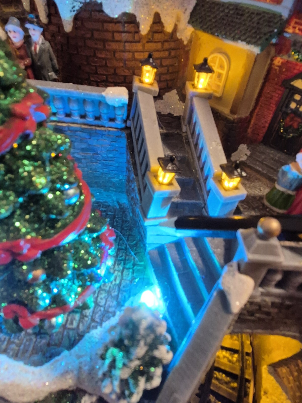 Village De Noël Anime Animated Village With Music Display *Tested*