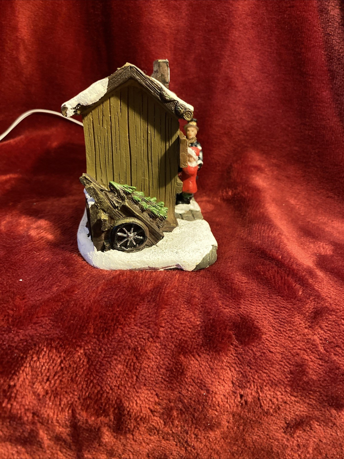 One Holiday Way Christmas Trees Vendor Lights Up Christmas Village 4 Inches