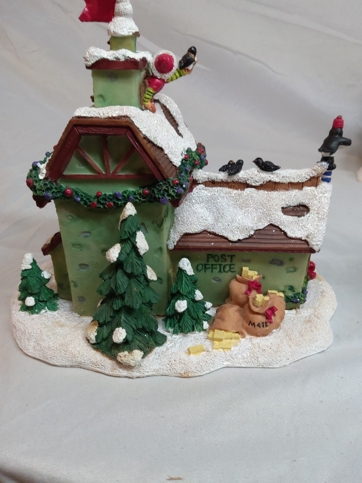 Arctic Circle Lighted Christmas Village With Carousel Tested And Working Nice