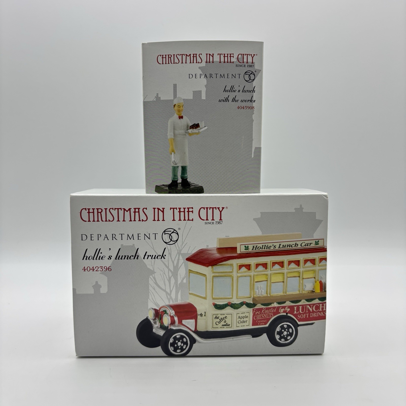 Department 56 Lot Of 2 Hollies Lunch Truck & Lunch Works 4042396 & 4043908 – CIC