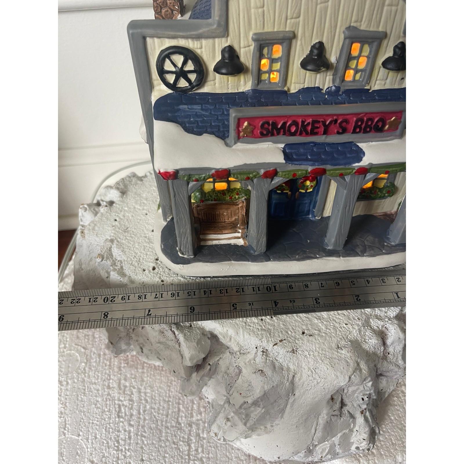 Holiday Time BBQ RESTAURANT Country Charm 2017 Christmas Village Boxed House