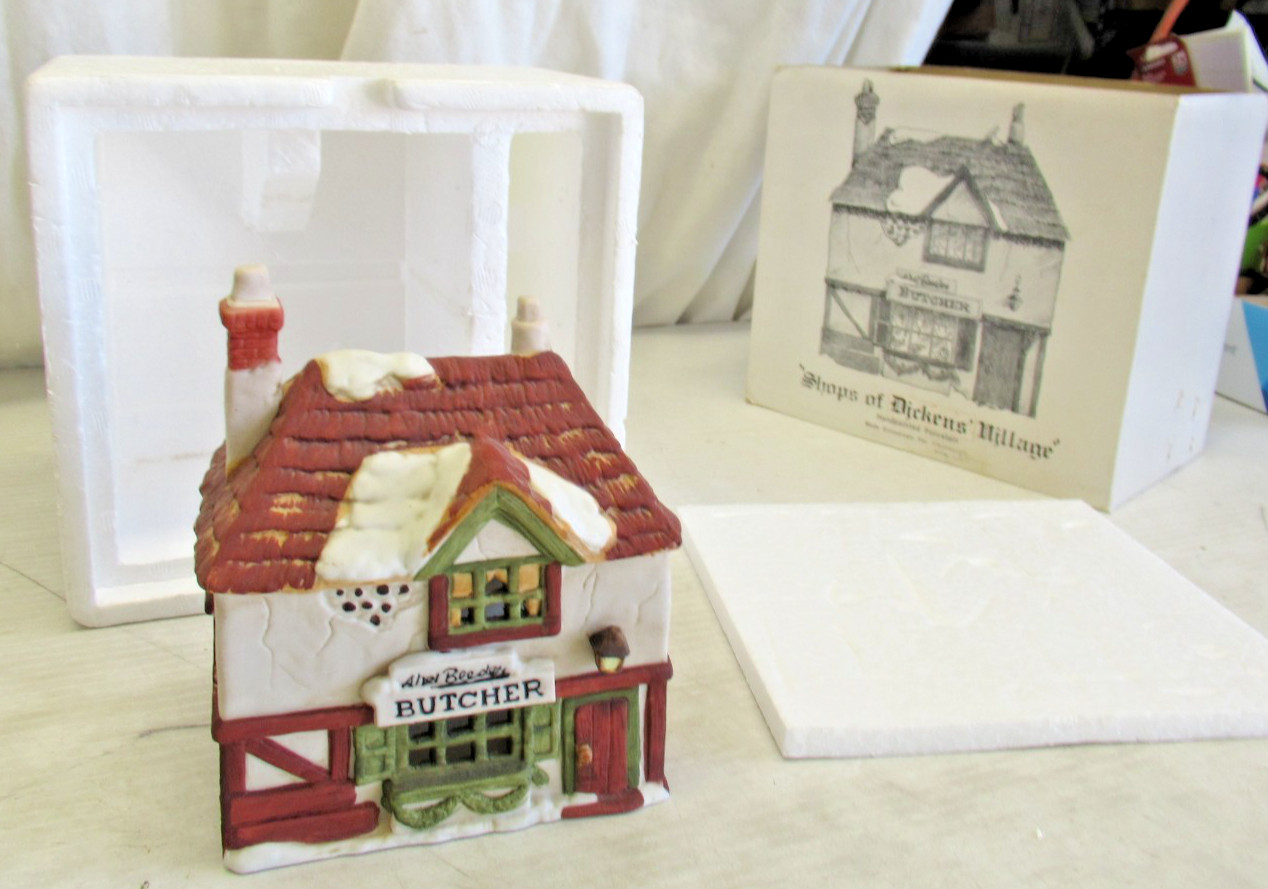 ABEL BEESLEY BUTCHER – DEPT 56 HERITAGE VILLAGE COL. DICKENS’ VILL SERIES MIB a