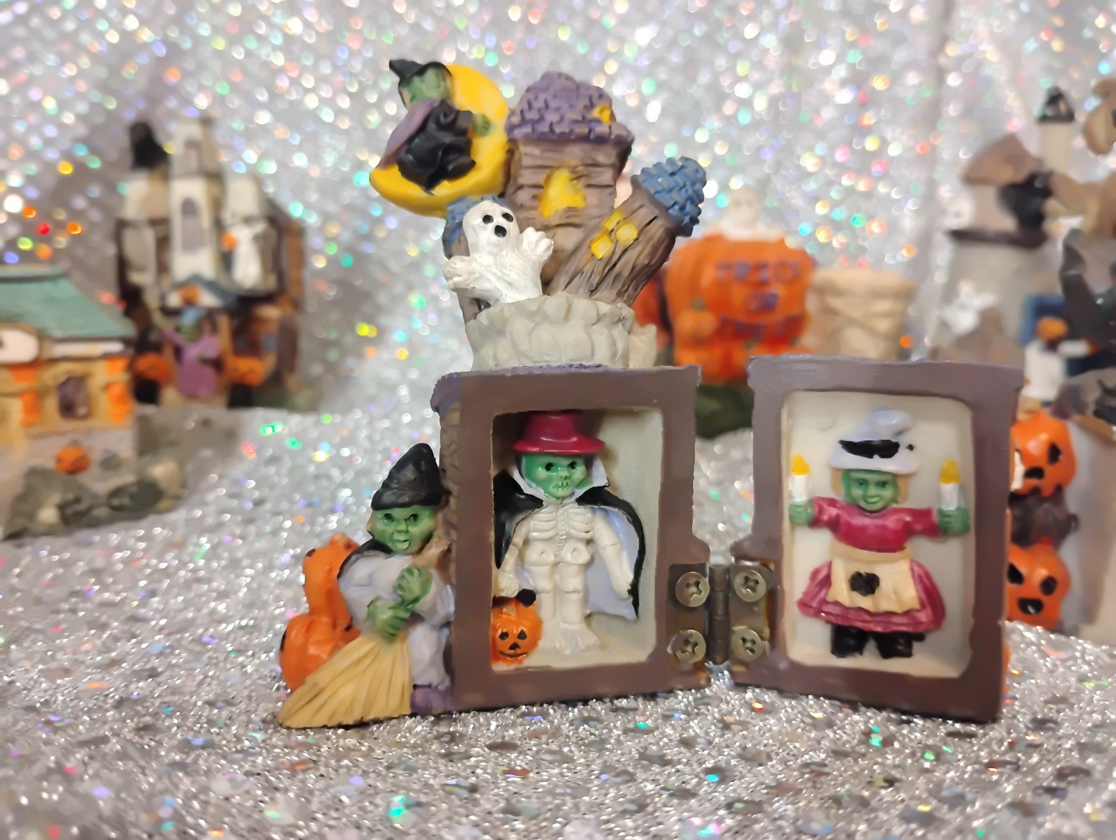 Lot of 13 Assorted Small Halloween Village Figures 1″-3″ – See Pictures