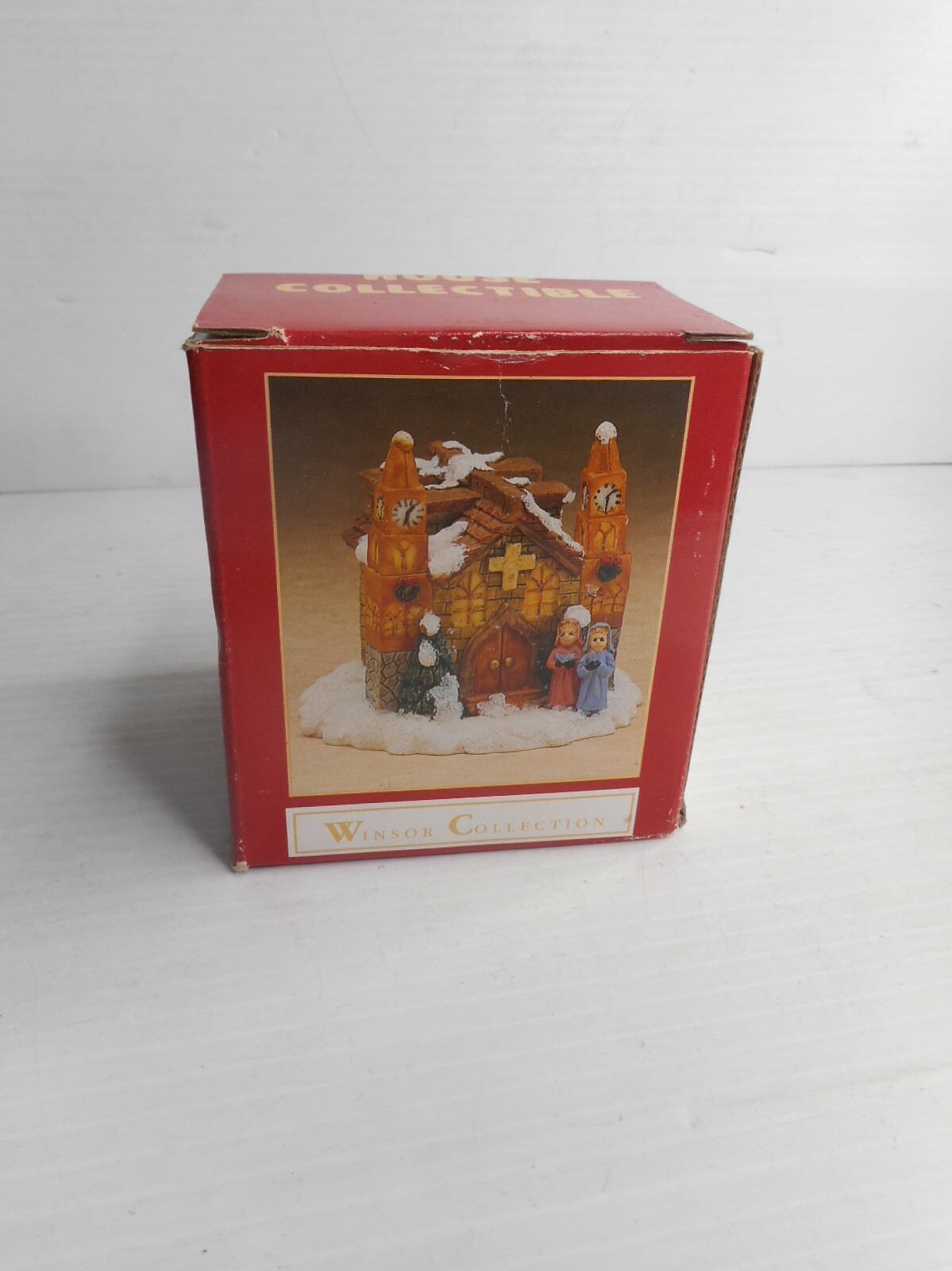 Windsor Collection House Collectible Church in Winter 2 1/2″ H x 3″ L x 2 7/8″ W