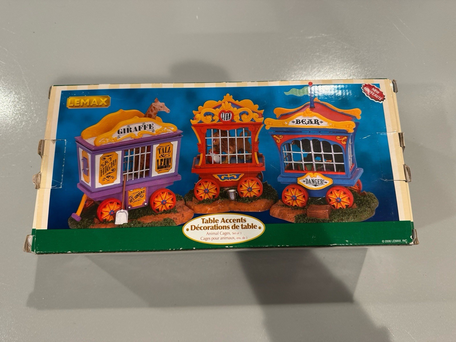Lemax Carnival Circus Animal’s in Cages Set of 3 Village Collection #63581