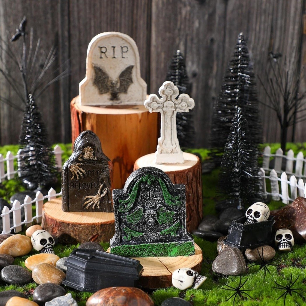 Halloween Village 32 pc. Spooky Halloween Town Set Mini Decorations by Liliful