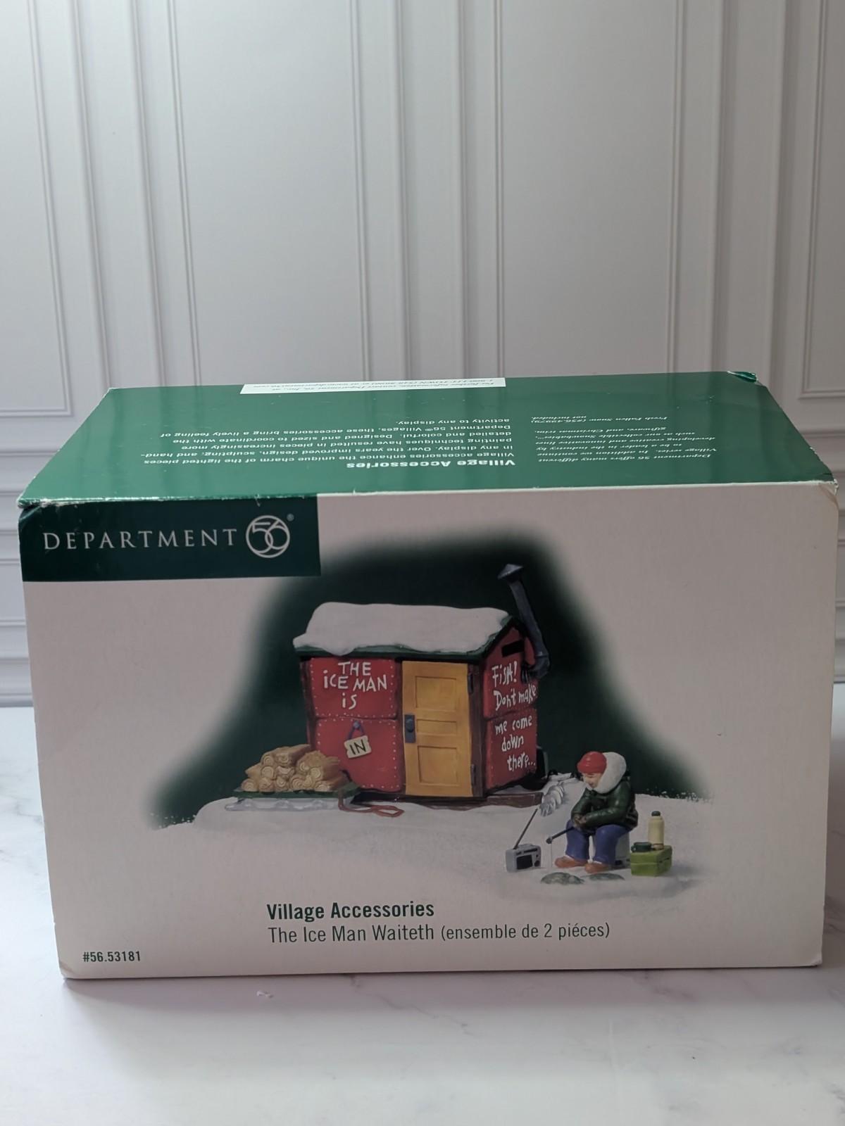 Department 56 Christmas Village Accessories “The Ice Man Waiteth” 56.53181 Boxed