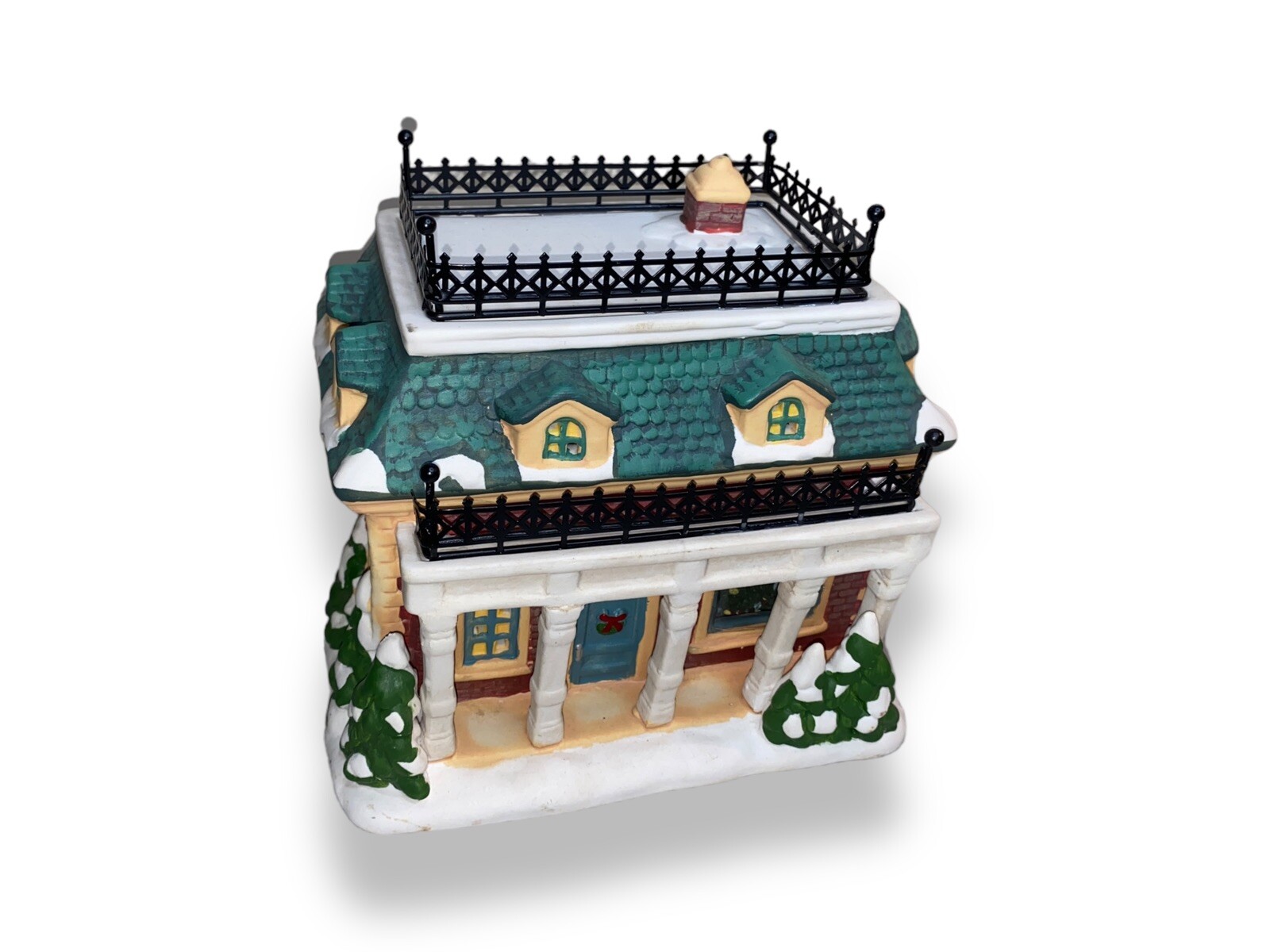 American Greetings Ingleby Village Banker’s House Lighted Ceramic Christmas NIB