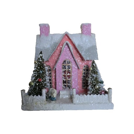 VIntage-inspired Contemporary Putz Light-up House