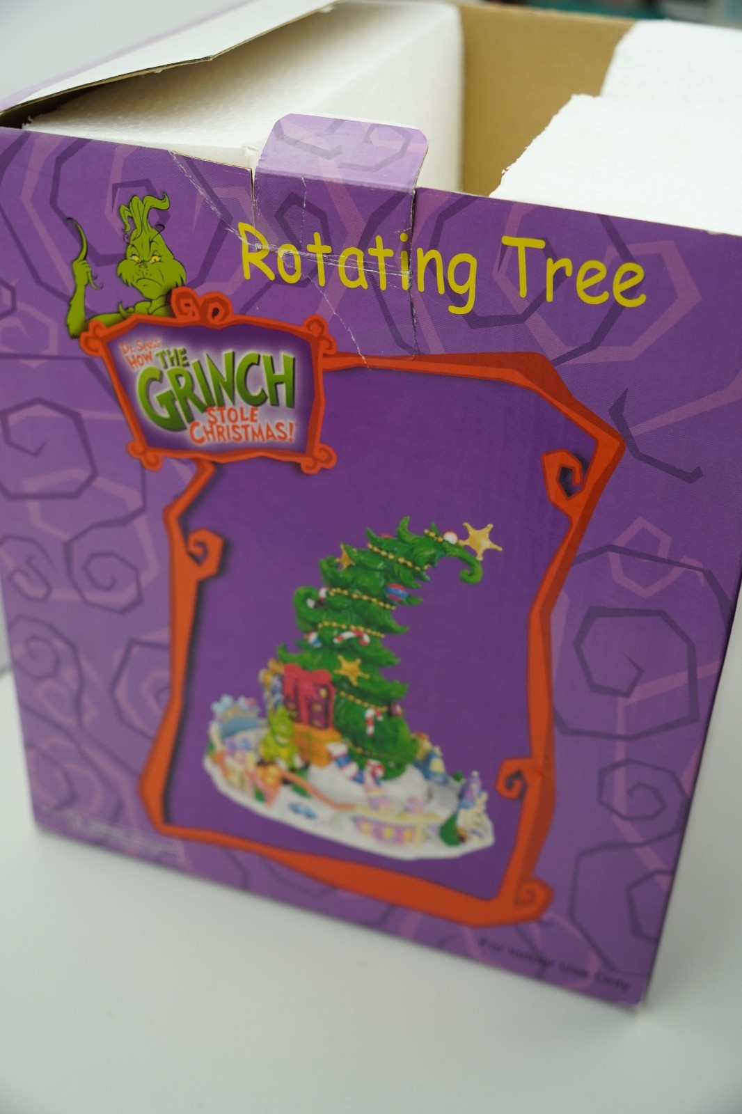 RARE Retired Whoville How The Grinch Stole Christmas 2000 Rotating Tree WORKS