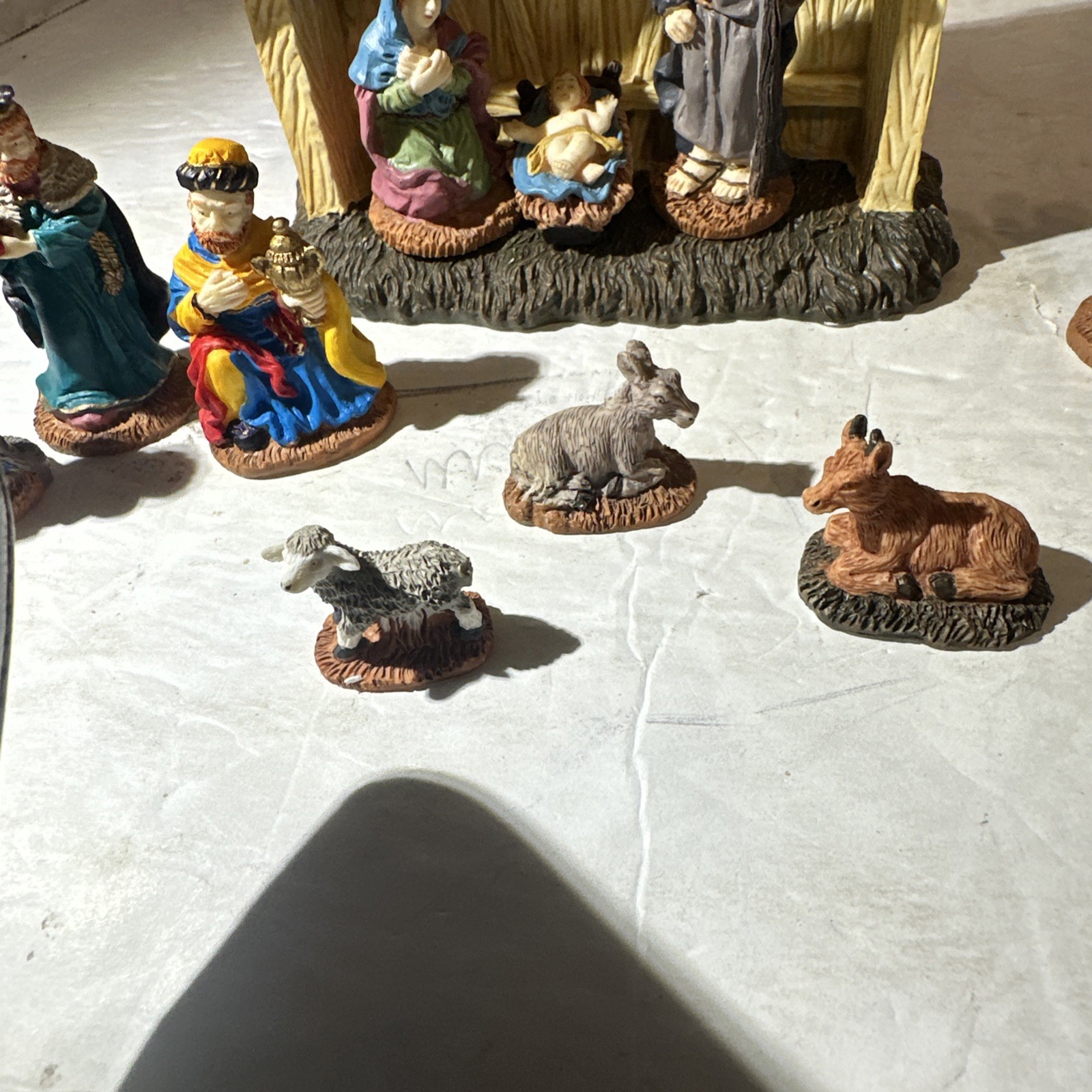 Hearthside Village LEMAX Nativity Set 11 Pc Poly-Resin 1996 Complete in box