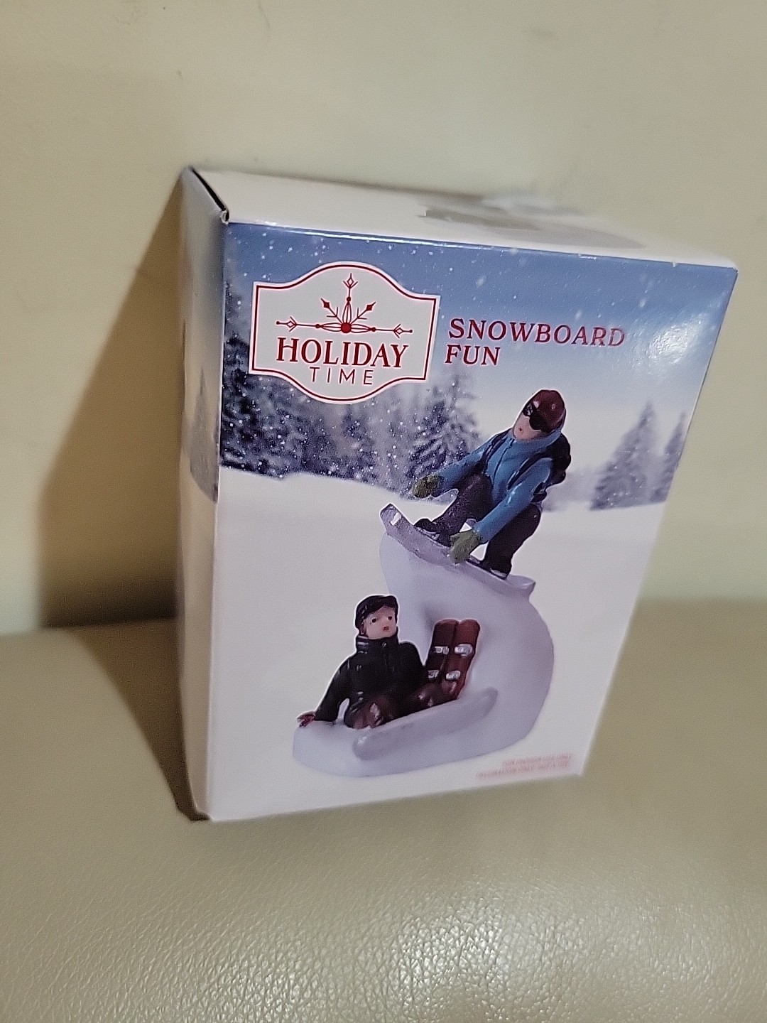 Holiday Time 2025 Snowboard Fun Christmas Village Playful Gifts 3.12 × 2.12 X2″