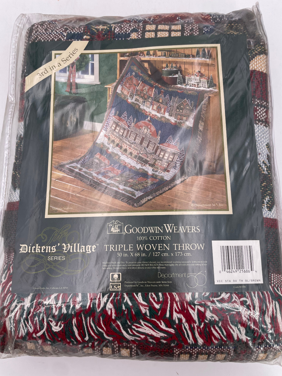 Goodwin Weavers Dickens Village Afghan 50 x 68” #W1558