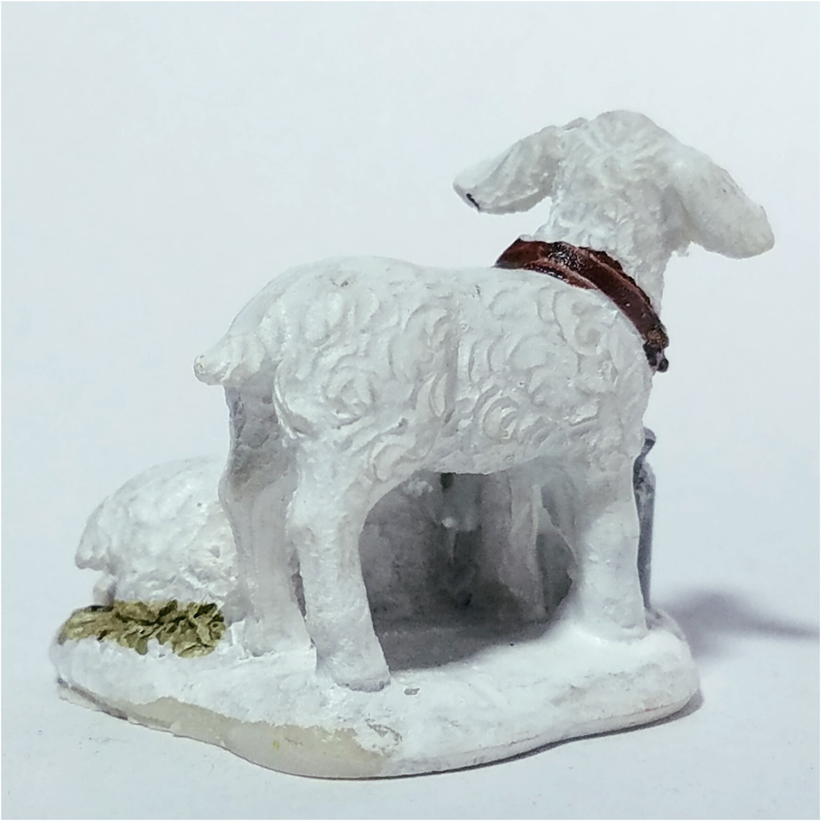 Feeding Lambs Milk Barrels Holidays Seasons Country Farm Scene Village Accessory