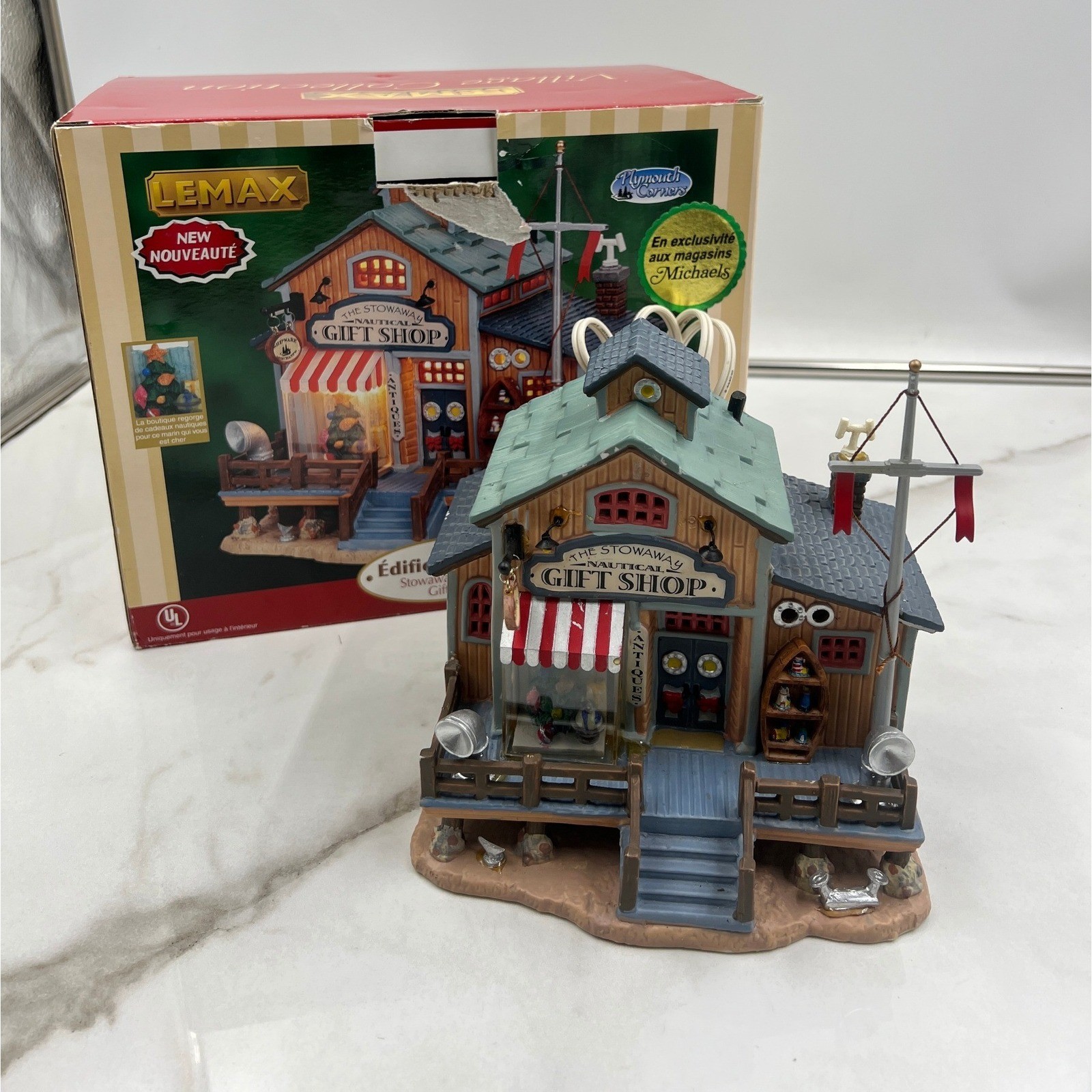 Lemax Plymouth Corners The Stowaway Nautical Gift Shop 2006 Christmas Village