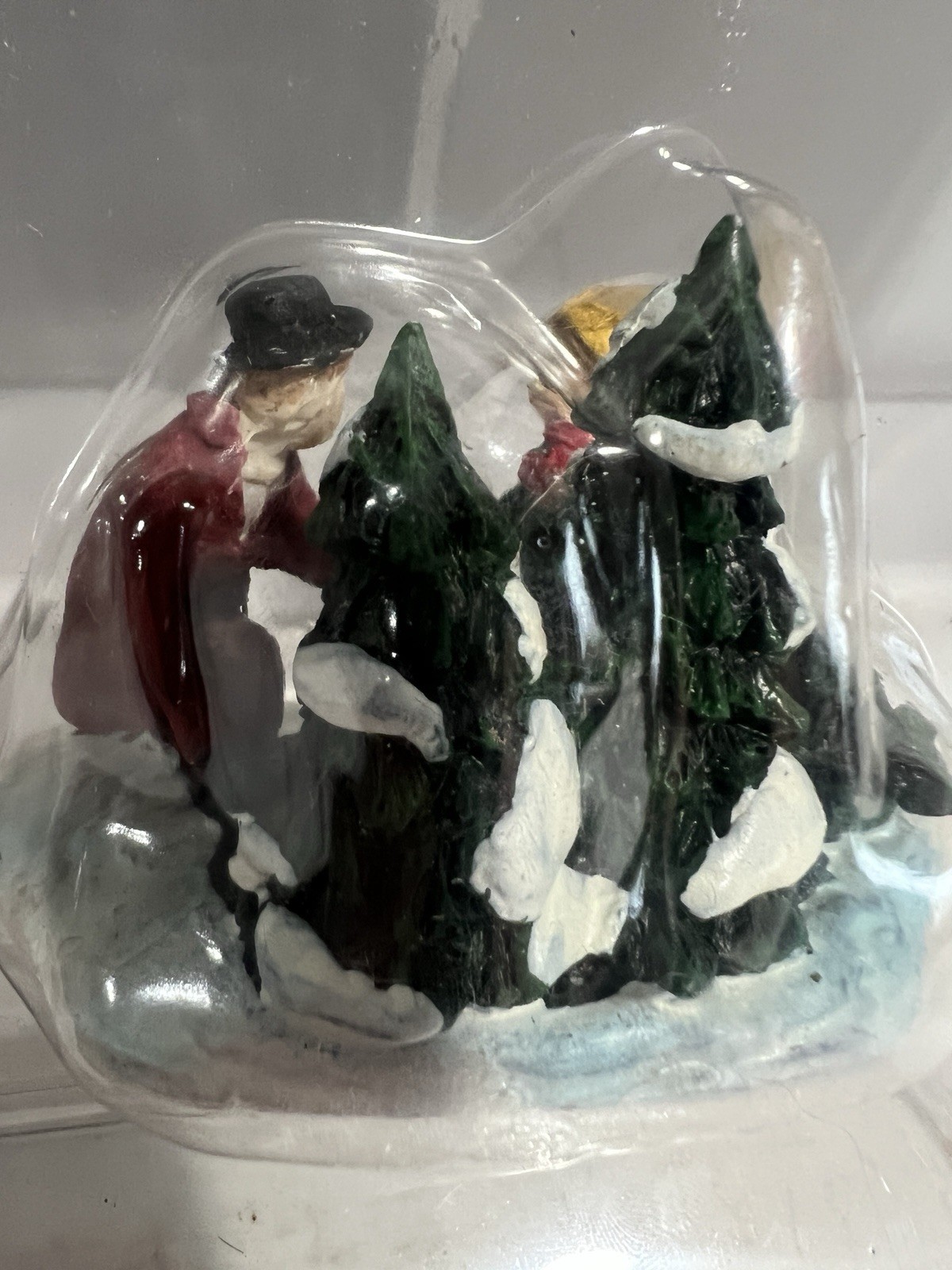 Holiday Inspirations Town Series House Accessory Trees, Dad, Kid & Dog NEW