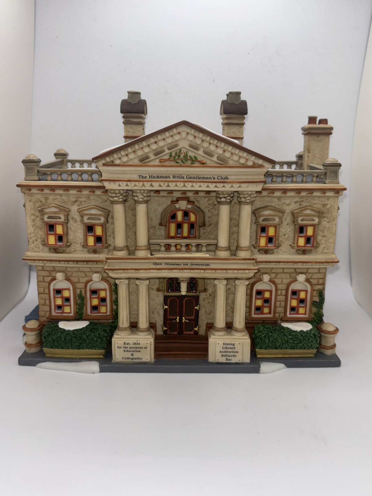 Department 56 Dickens Village HICKMAN WELLS GENTLEMAN’S CLUB #58743 RETIRED 2005
