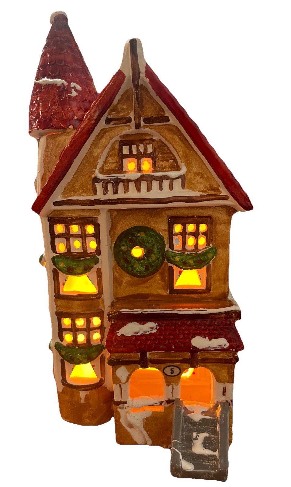 VTG Dept 56 Victorian SNOW HOUSE Very Rare Brown Original Snow Village 1980