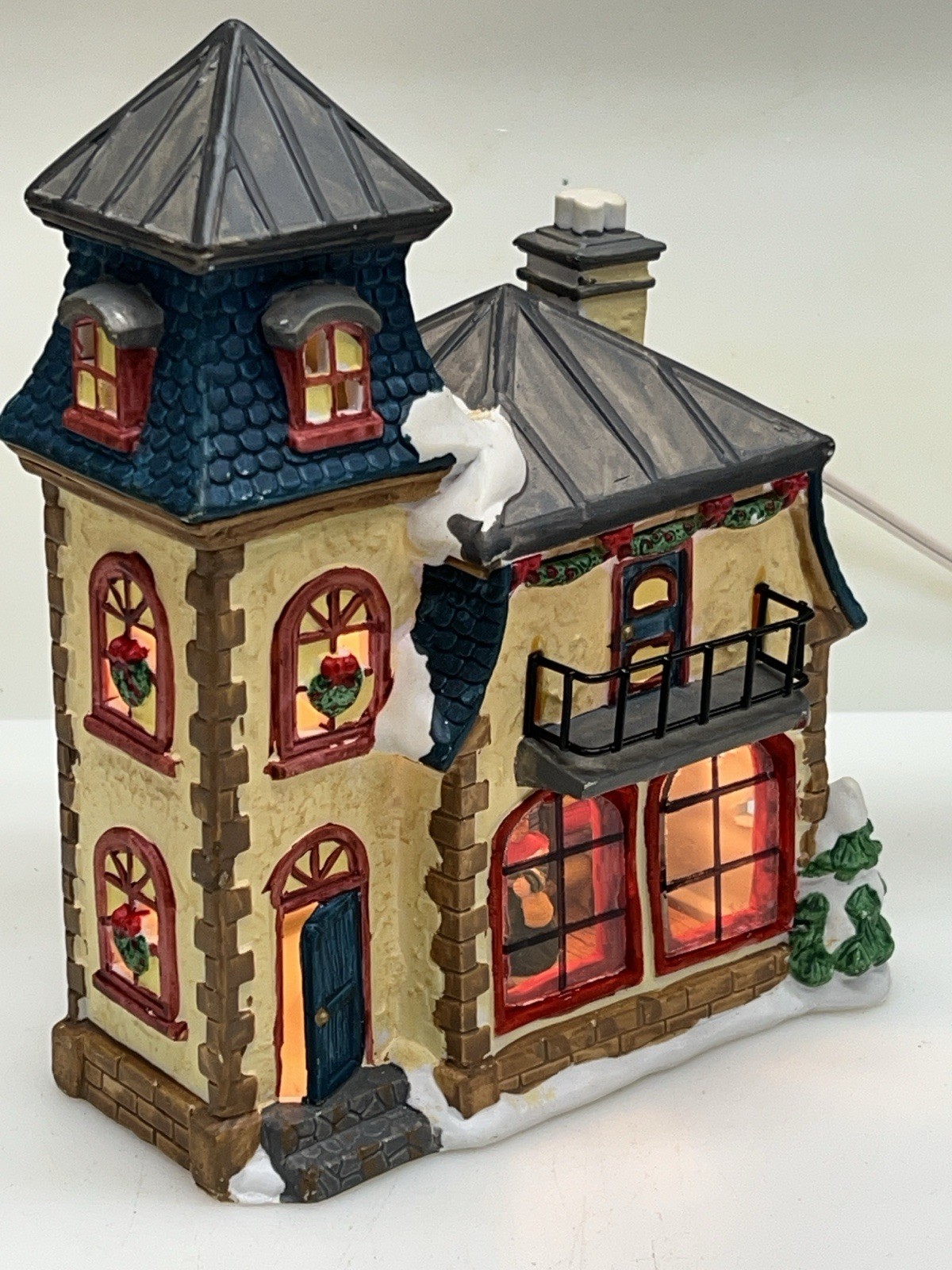 Christmas Delights Fabric Outlet Hand Painted Porcelain Lighted House