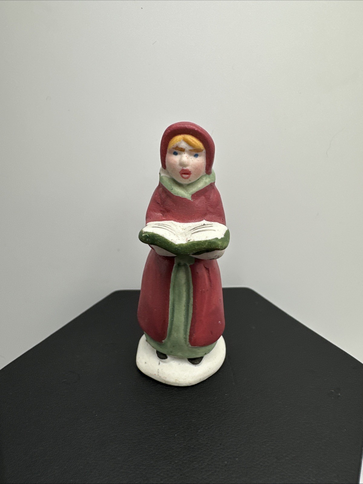LEMAX Singing Carols Christmas Village Figures People Red Dress Woman Figurine